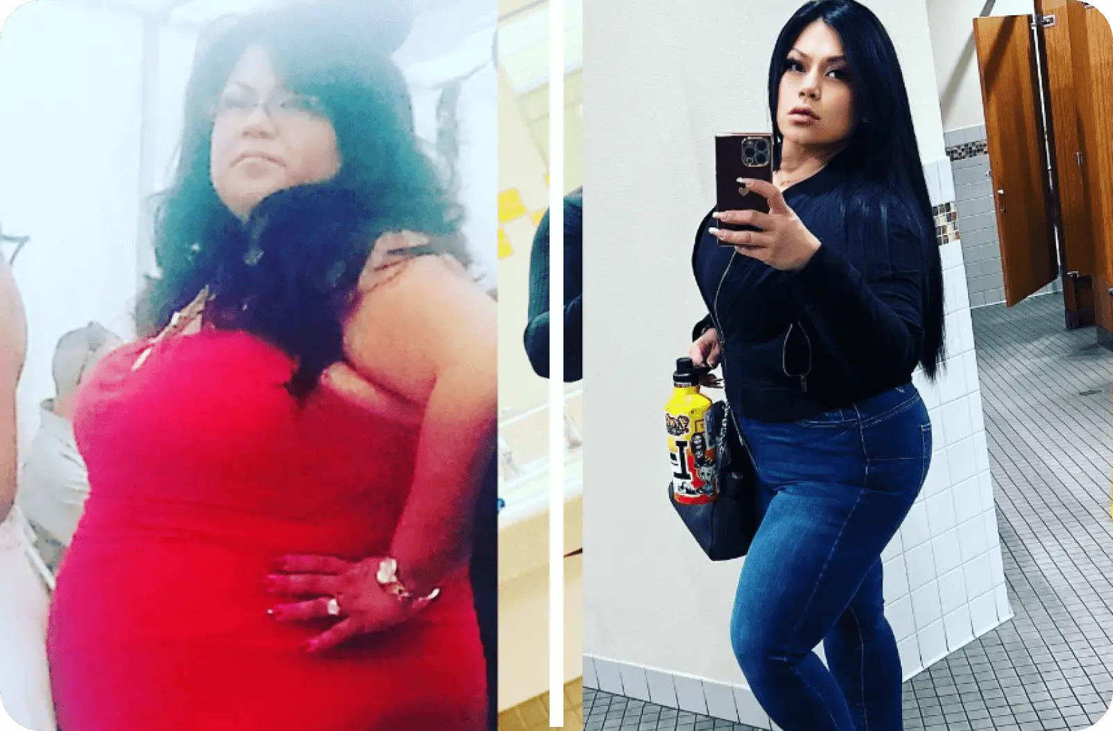 Result, before and after