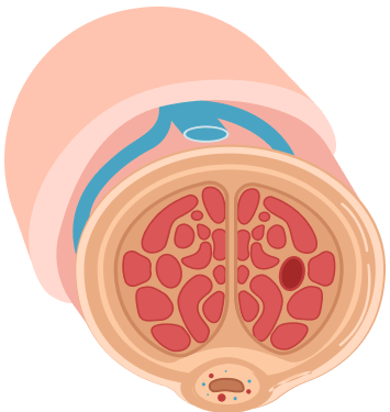 corpora cavernosa after