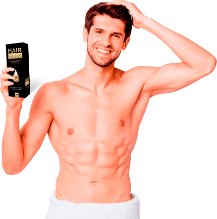 Man with shampoo